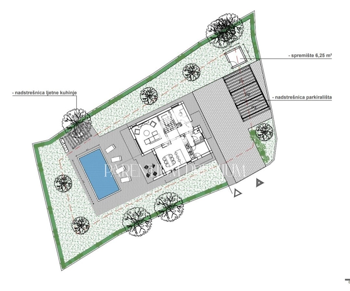 Terreno in una posizione tranquilla con progetto finito e permesso valido, pronto per la costruzione