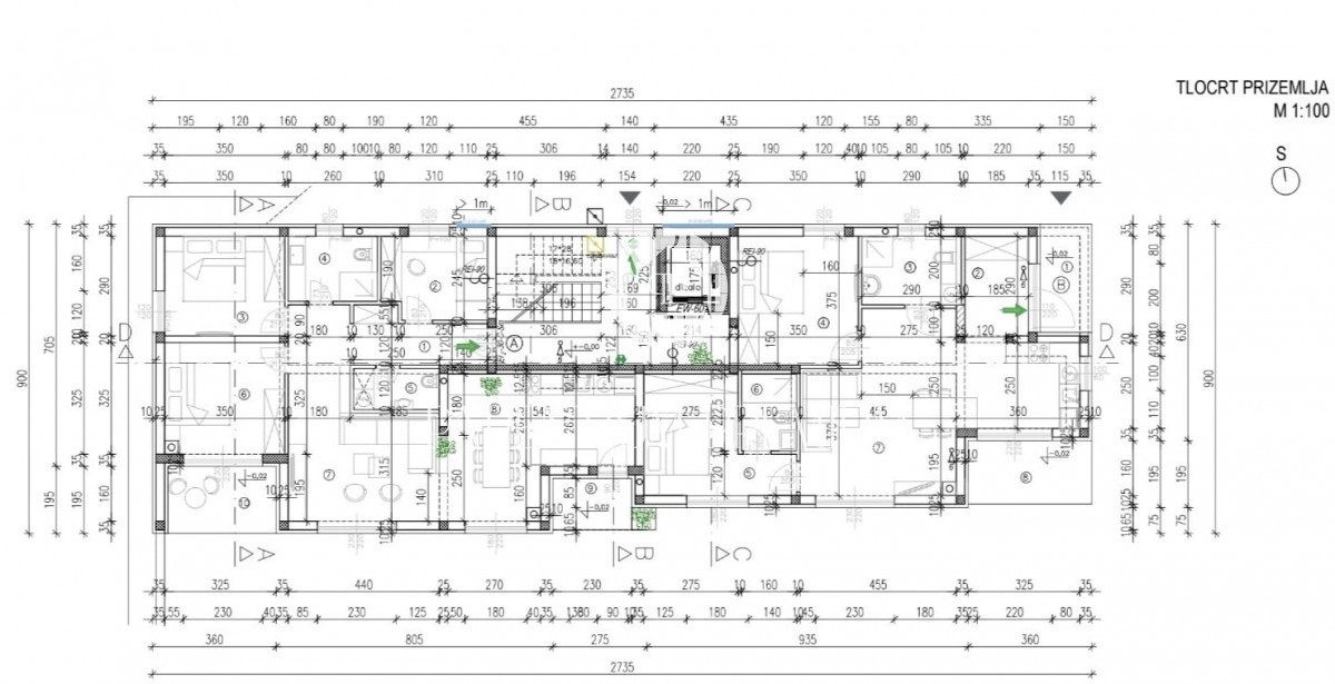 Comodo appartamento al piano terra con cortile in nuova costruzione in bella posizione