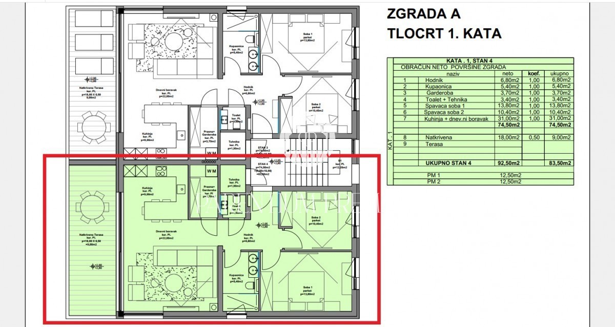 Nuova costruzione, lussuoso appartamento al 1° piano, a 3 km dal centro di Parenzo