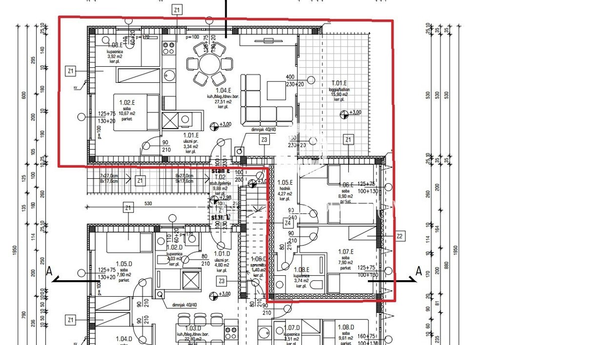 Appartamento al primo piano con terrazza sul tetto – Comfort moderno con vista