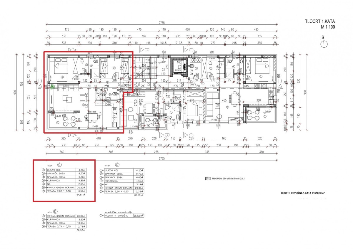 Appartamento moderno al primo piano con due camere da letto – a 3 km dal mare