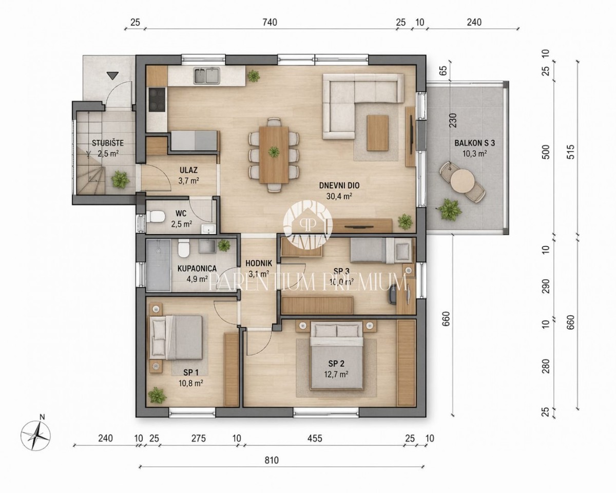 Quadrilocale al primo piano con terrazzo di proprietà