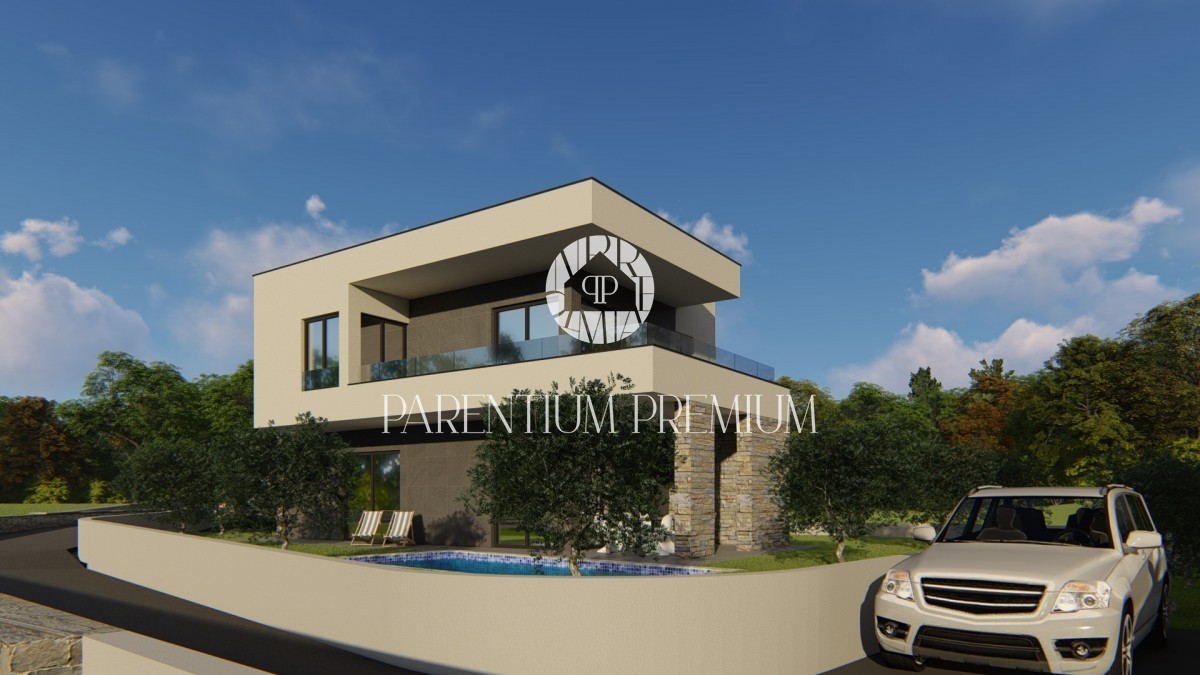 Villa con piscina e vista panoramica sul mare e sulle isole, a 3 km dalla spiaggia e dal mare