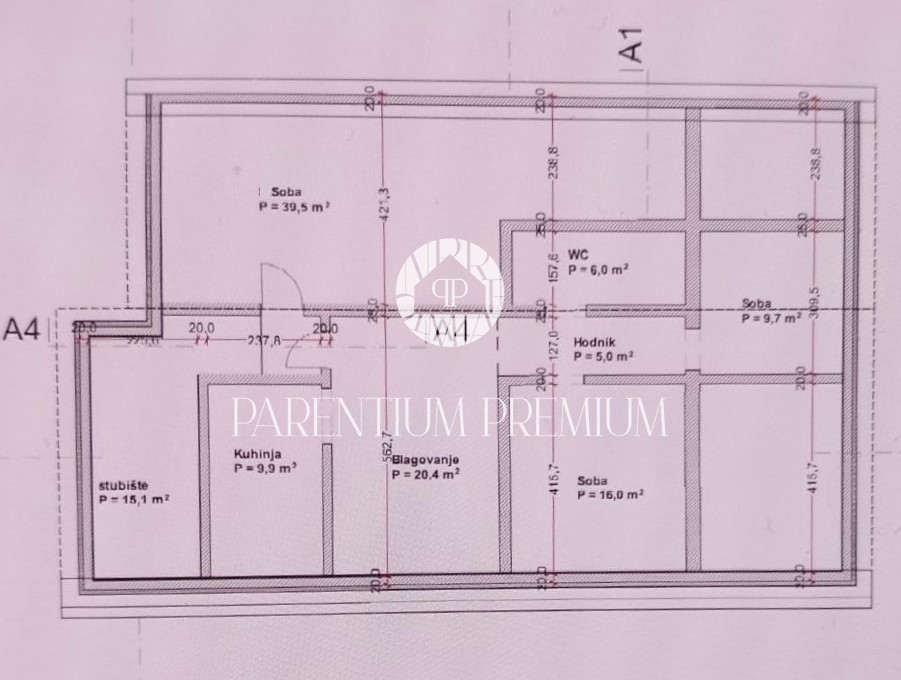 Funtana – Appartamento spazioso al secondo piano con tre camere da letto