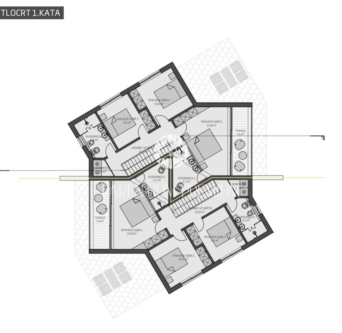 Casa bifamiliare di lusso dal design moderno