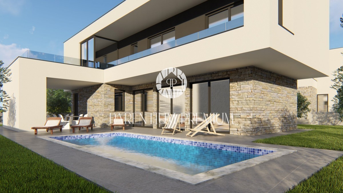 Una villa con piscina e una bellissima vista panoramica sul mare