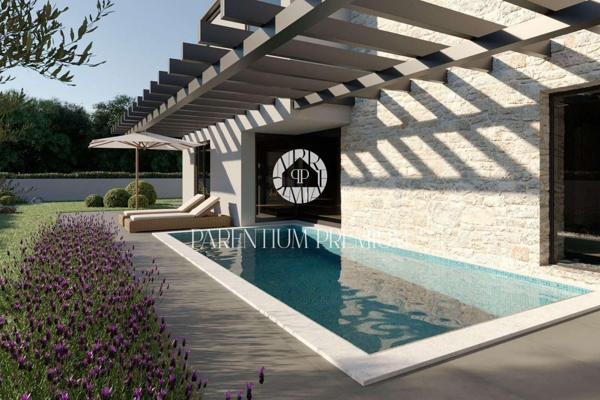Moderna casa bifamiliare con piscina