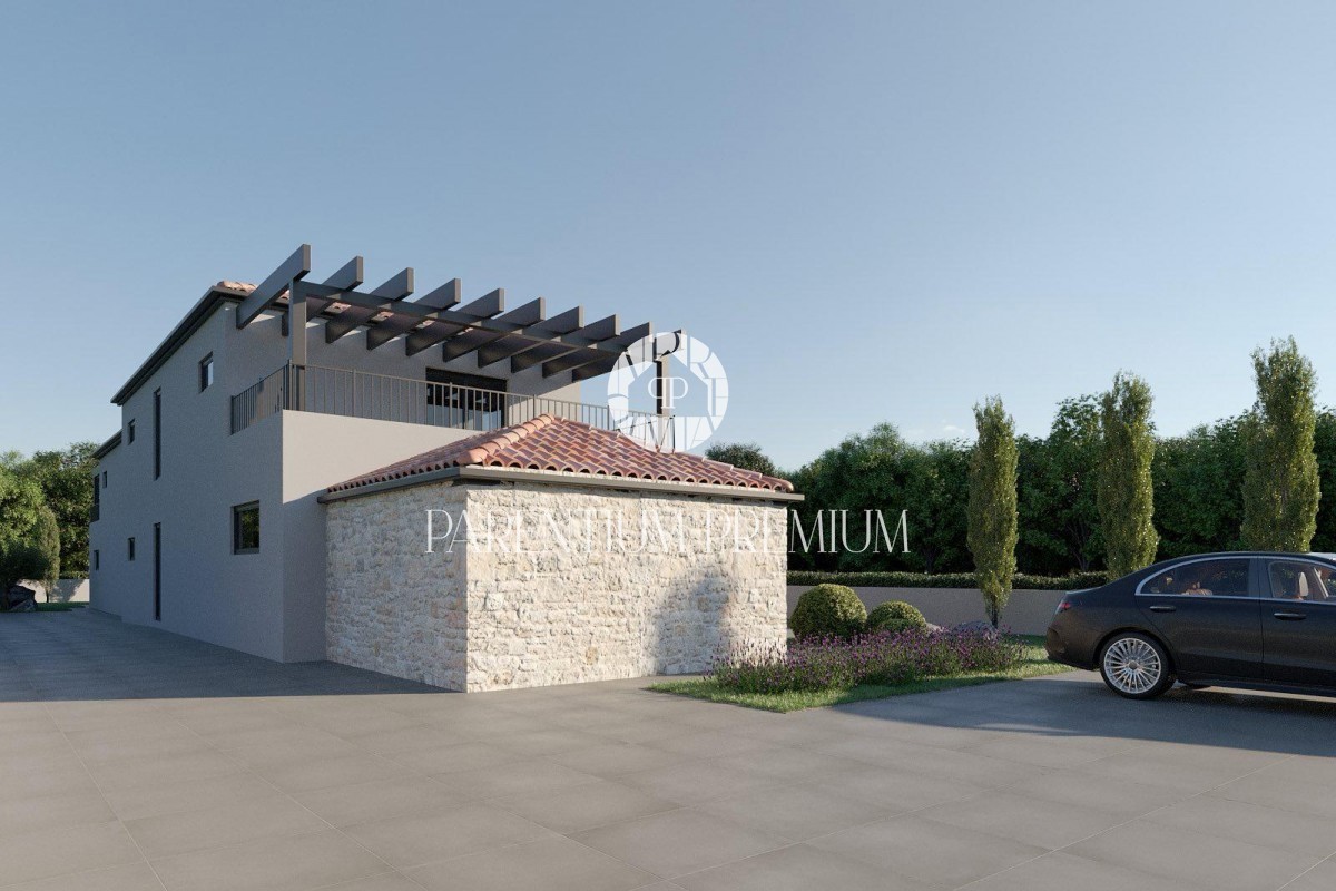 Moderna casa bifamiliare con piscina