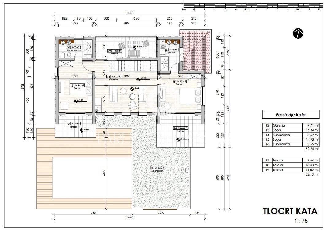 Kaštelir - Terreno edificabile con vista mare e progetto concettuale