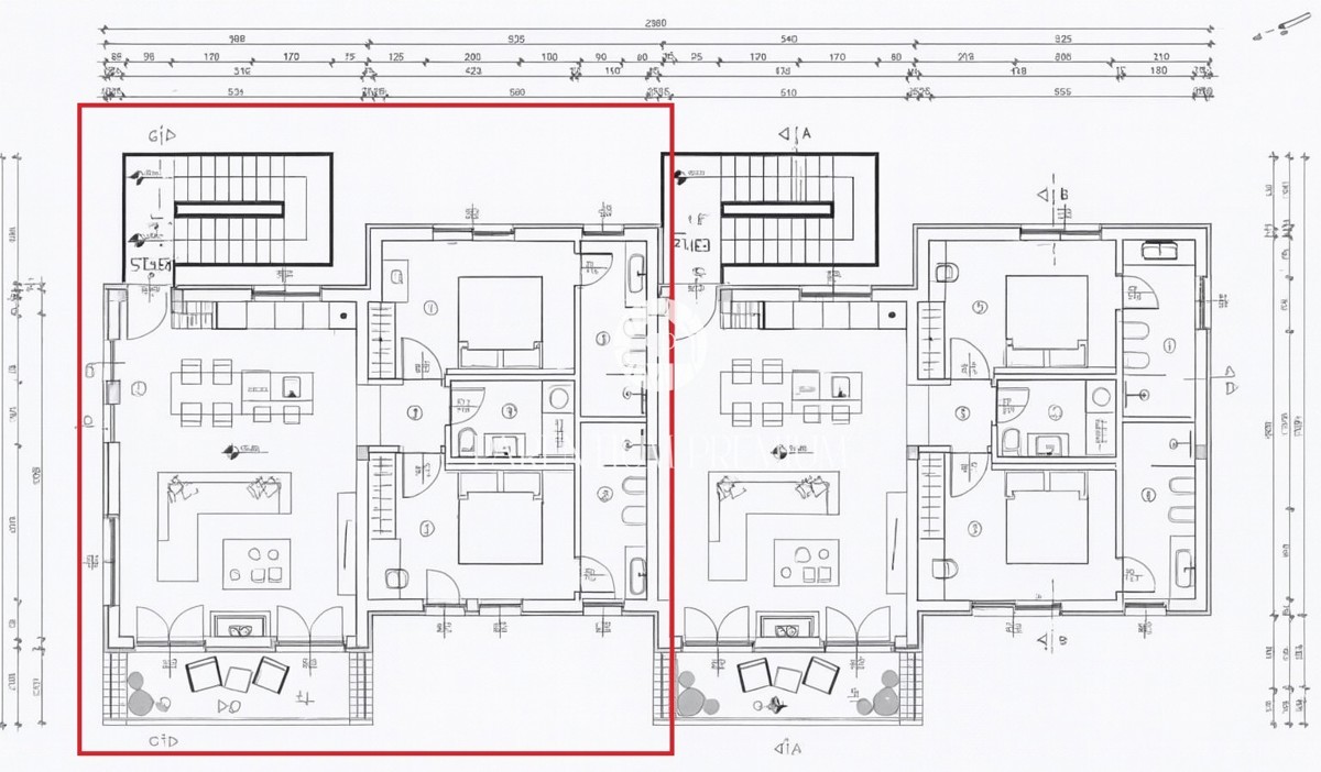 Moderno appartamento al primo piano con due camere da letto e giardino – vicino a Parenzo