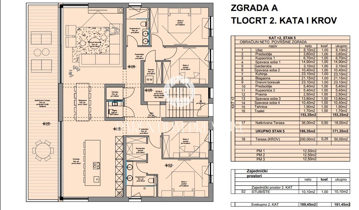 Attico moderno e spazioso in costruzione di alta qualità