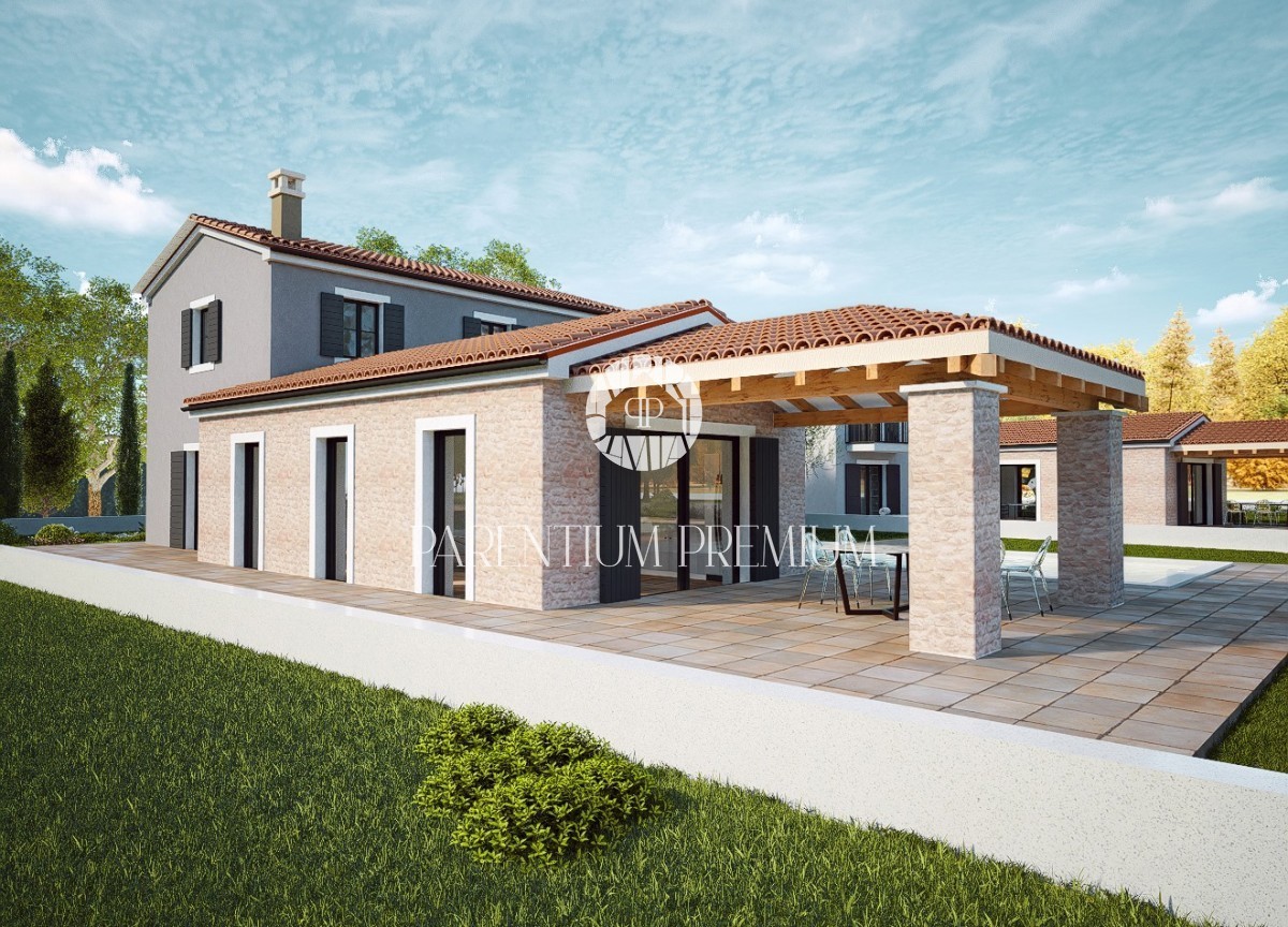 Villa in pietra d'Istria con vista sul mare