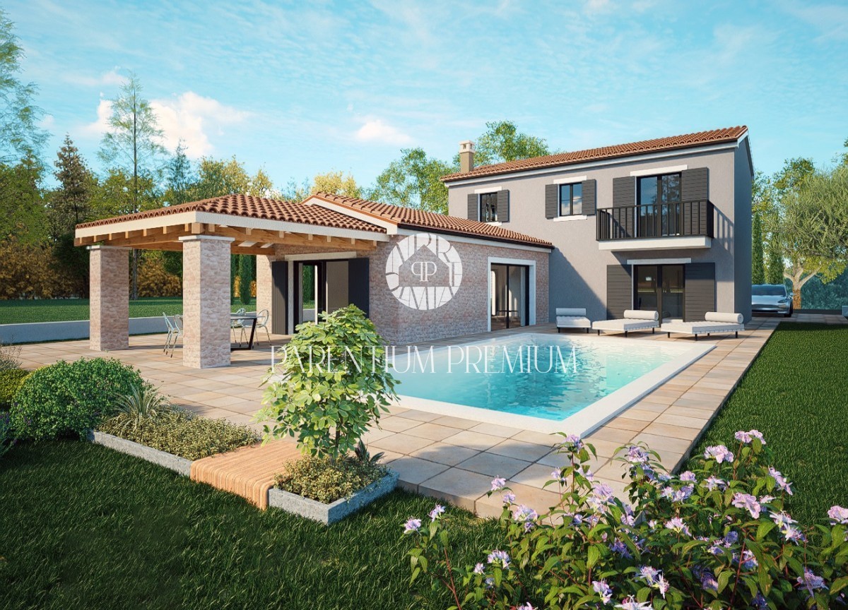 Villa in pietra d'Istria con vista sul mare