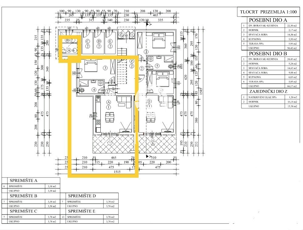 Nuovo appartamento con cortile di 360 m2