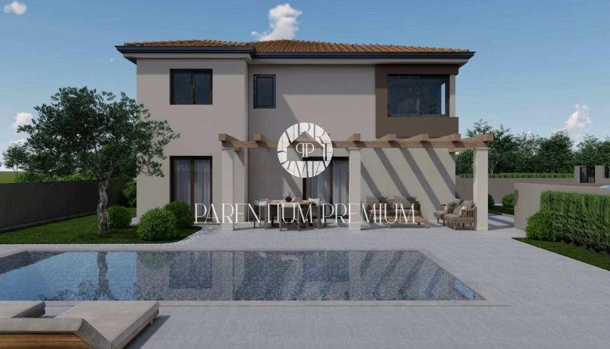 Moderna casa bifamiliare con piscina