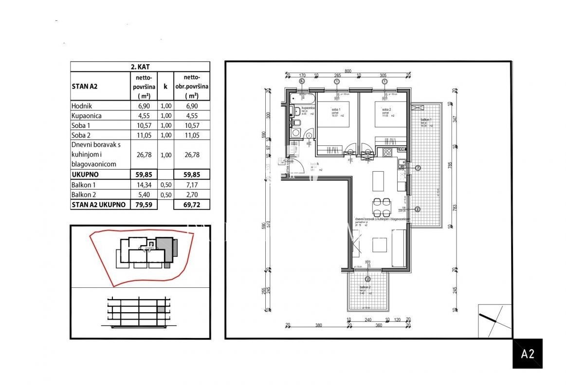 Appartamento moderno al 2° piano di un edificio con ascensore – a 1 km dal mare
