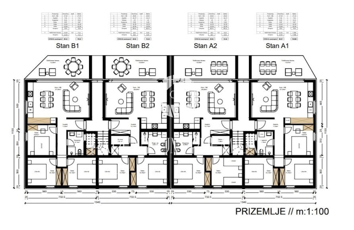 Nuovo appartamento con 3 camere da letto e terrazza coperta