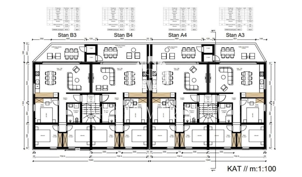 Nuovo appartamento con 3 camere da letto e terrazza coperta