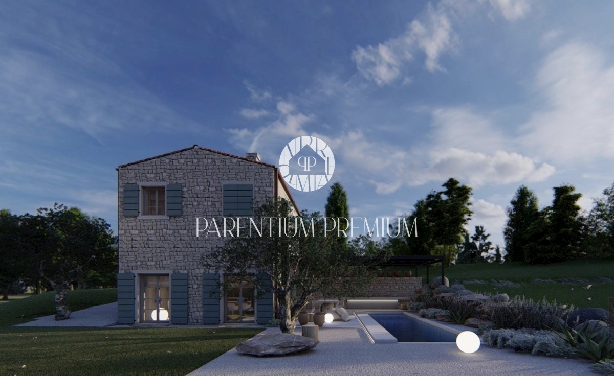 Insolita villa in pietra dotata di mobili di design in una location da favola