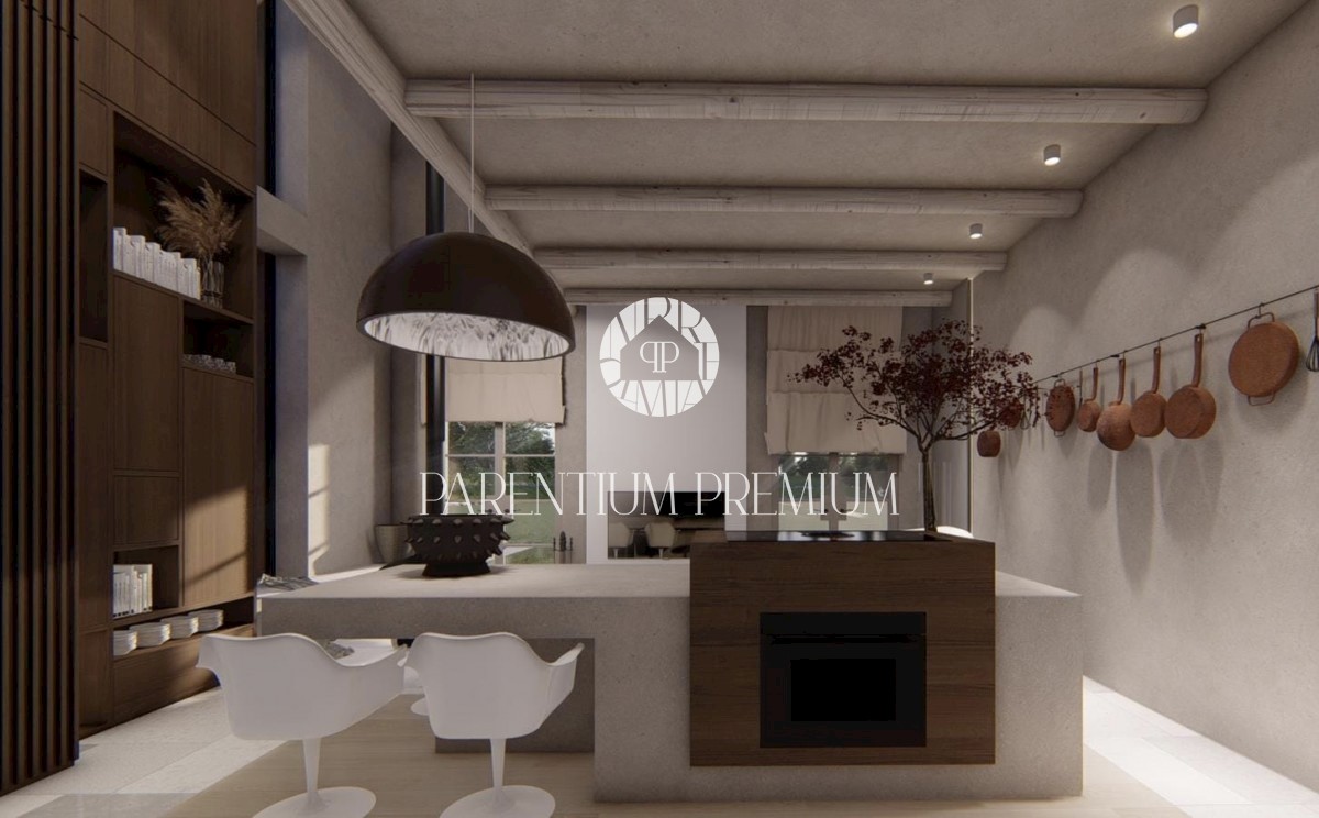 Insolita villa in pietra dotata di mobili di design in una location da favola