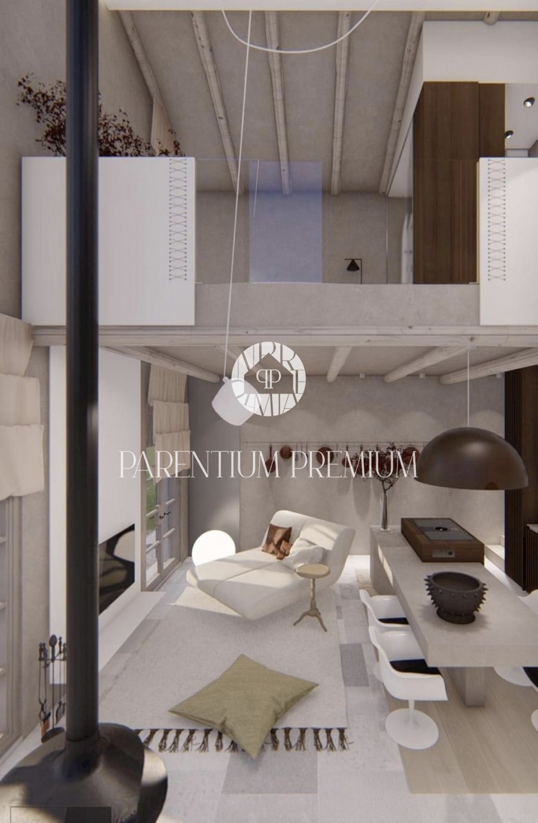 Insolita villa in pietra dotata di mobili di design in una location da favola