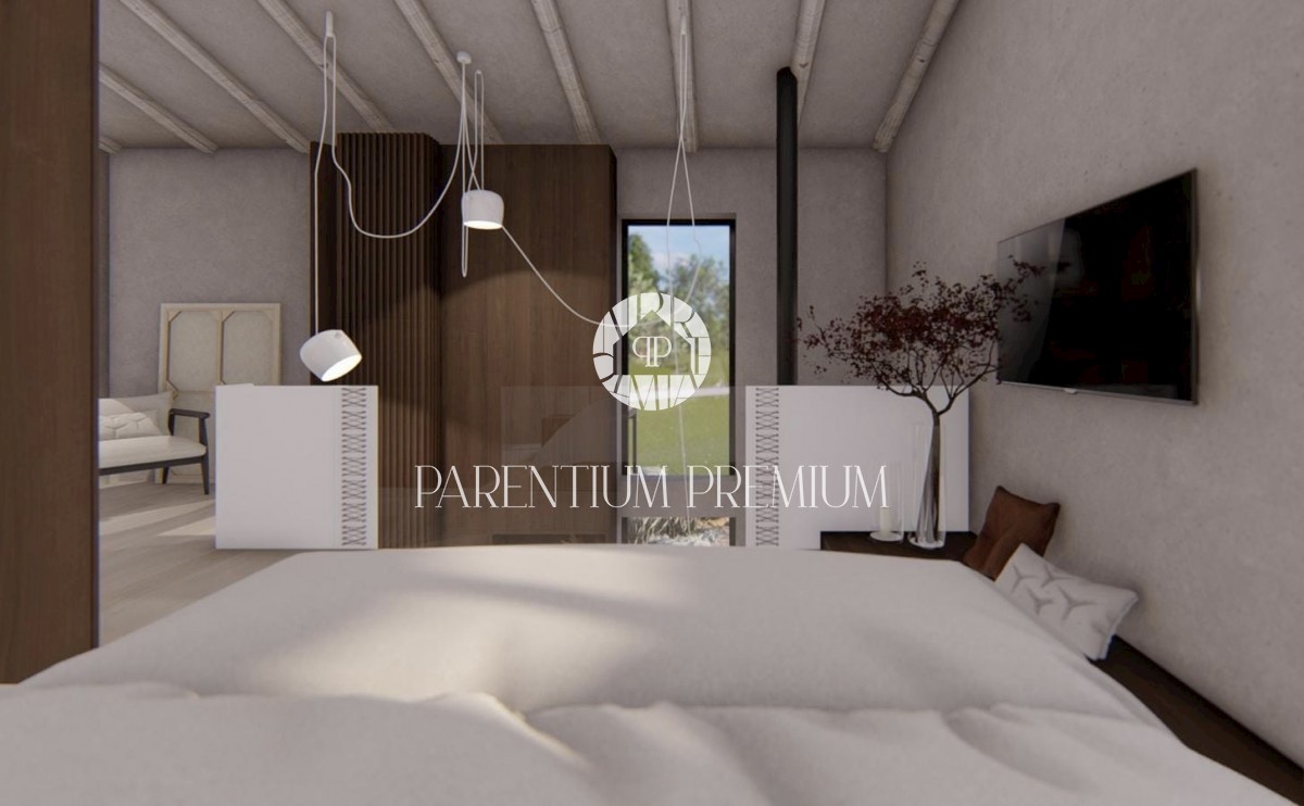 Insolita villa in pietra dotata di mobili di design in una location da favola