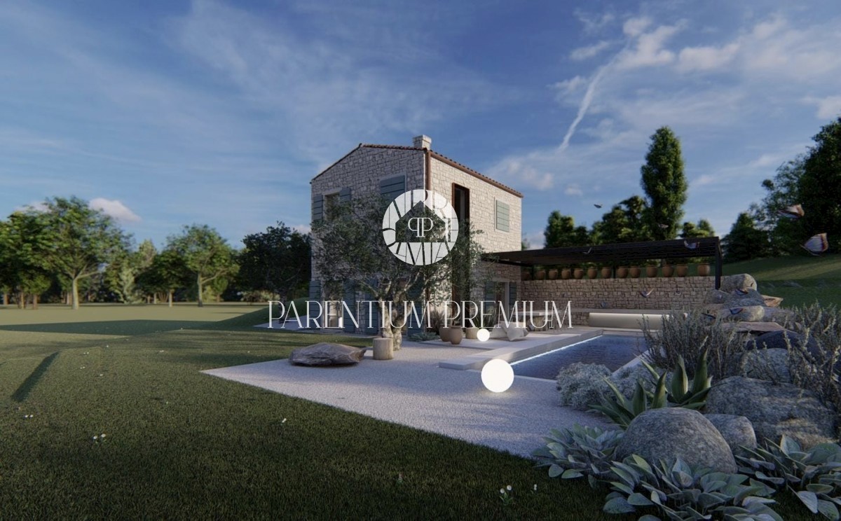 Insolita villa in pietra dotata di mobili di design in una location da favola