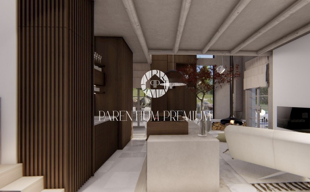 Insolita villa in pietra dotata di mobili di design in una location da favola