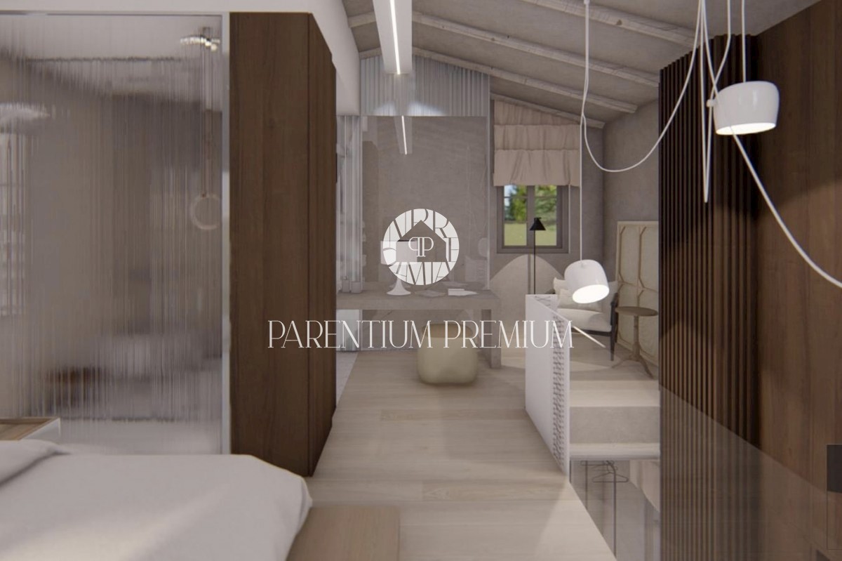 Insolita villa in pietra dotata di mobili di design in una location da favola