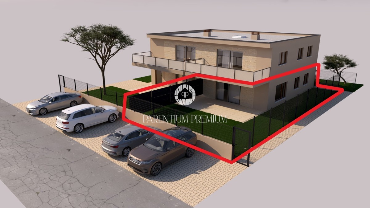 Appartamento moderno con due camere da letto e grande giardino