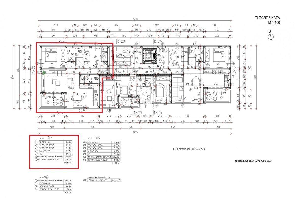 Appartamento moderno al terzo piano con due camere da letto – a 3 km dal mare