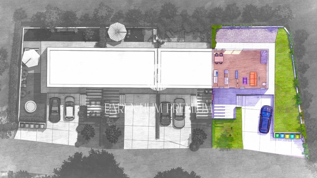 Casa a schiera in posizione eccellente con cortile e vista mare