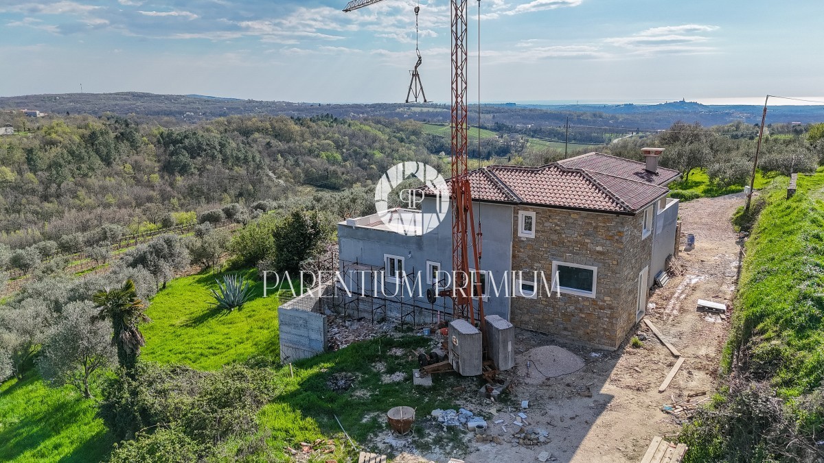 Villa in costruzione con vista panoramica sul mare