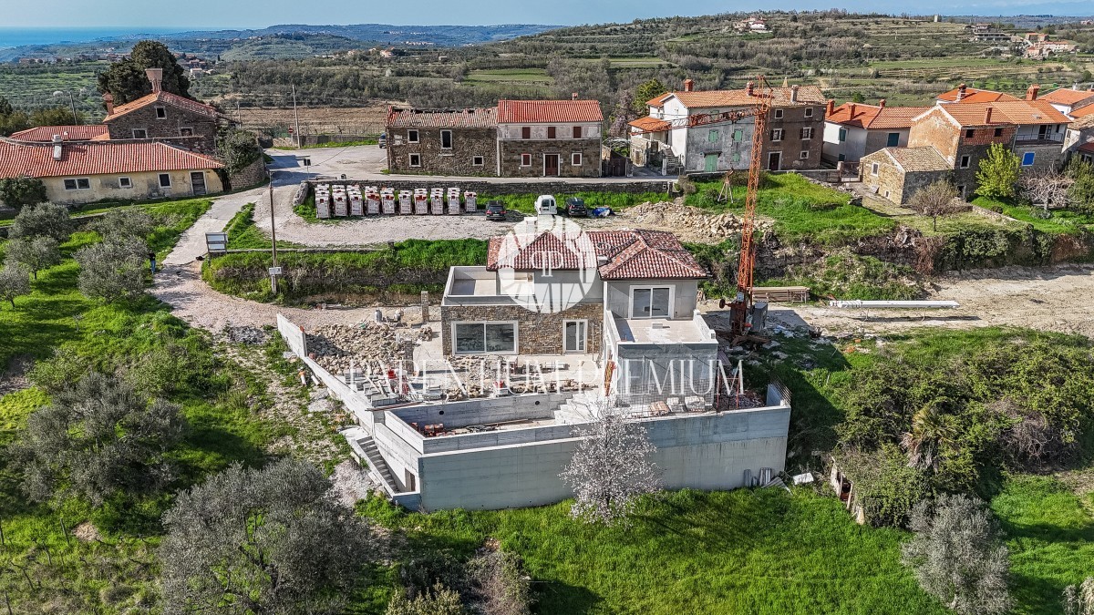Villa in costruzione con vista panoramica sul mare