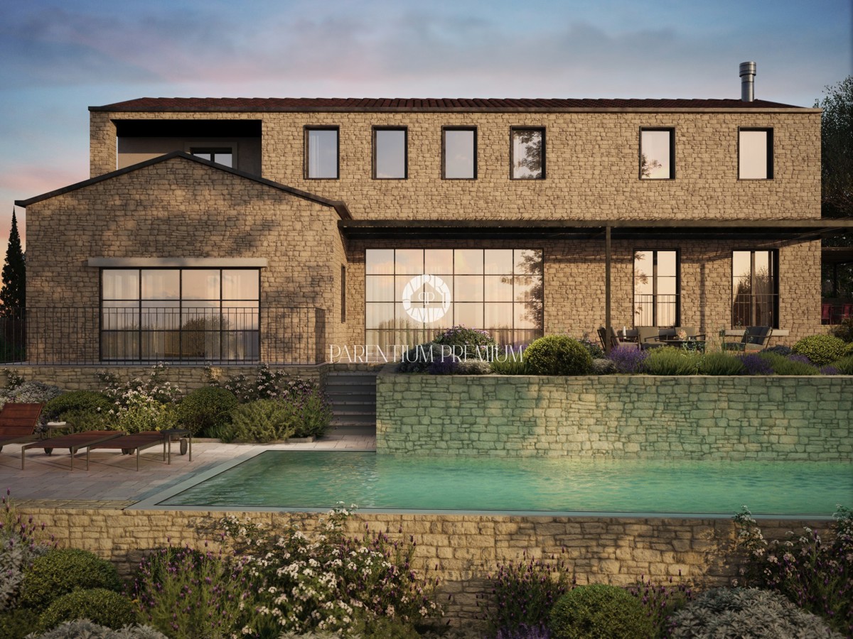 Esclusiva villa rustica con piscina e vista mare