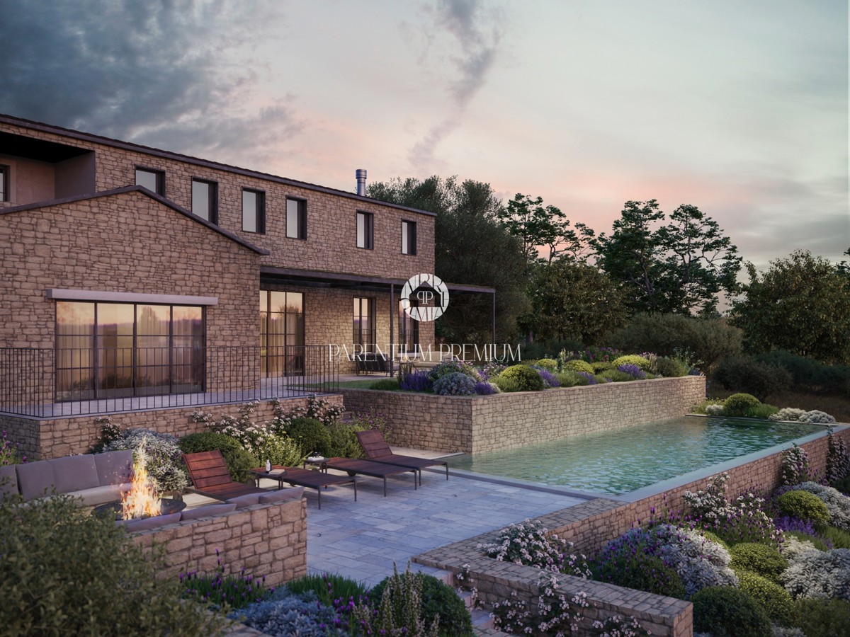 Esclusiva villa rustica con piscina e vista mare