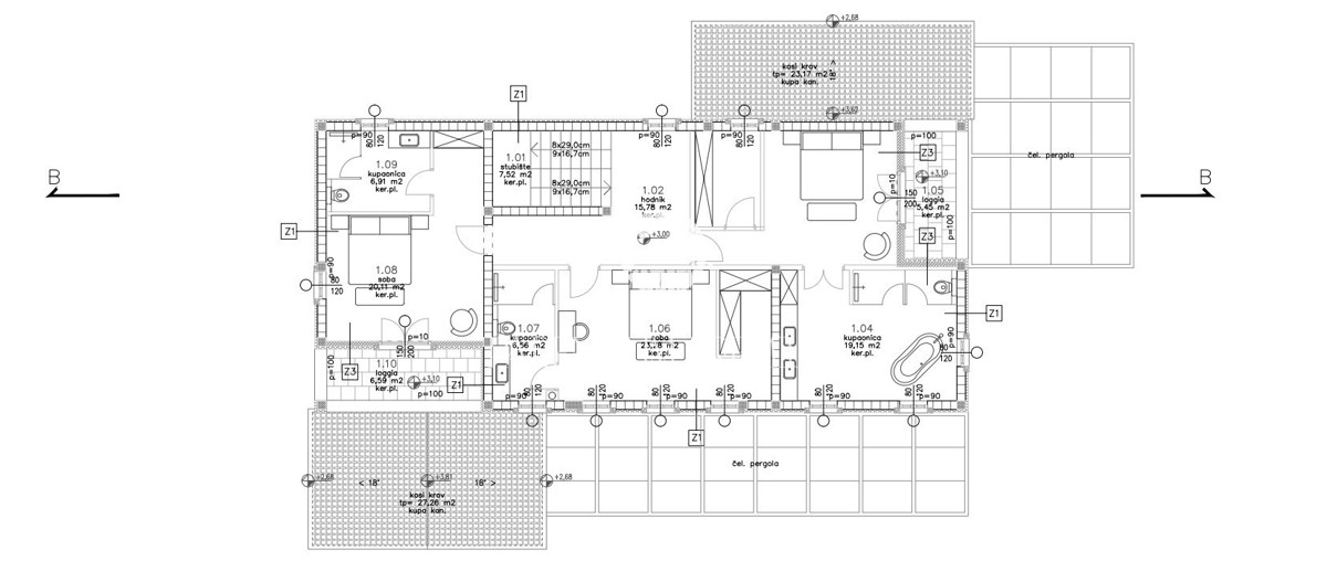 Esclusiva villa rustica con piscina e vista mare