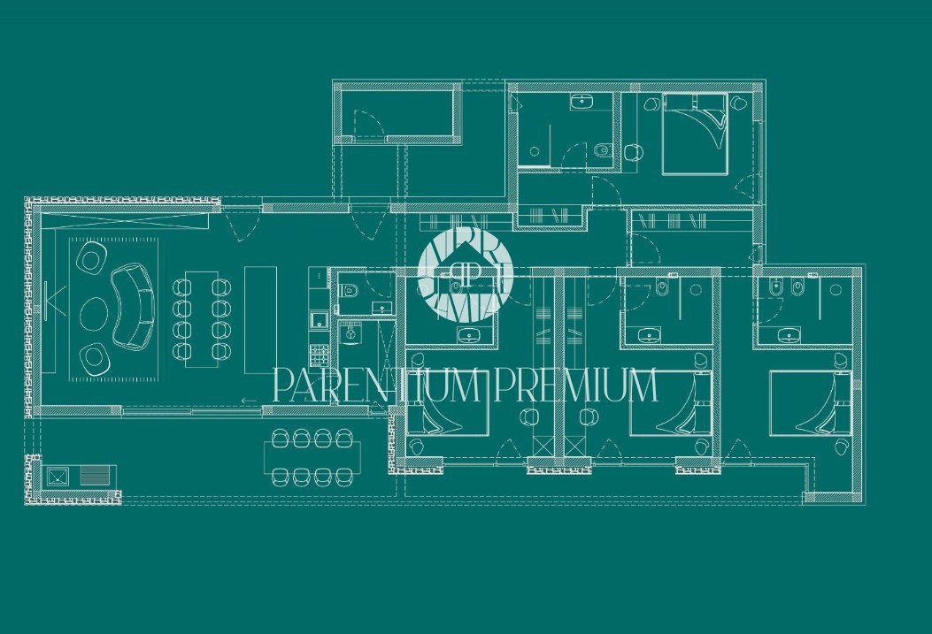 Moderna villa di lusso con piscina e vista panoramica sul mare