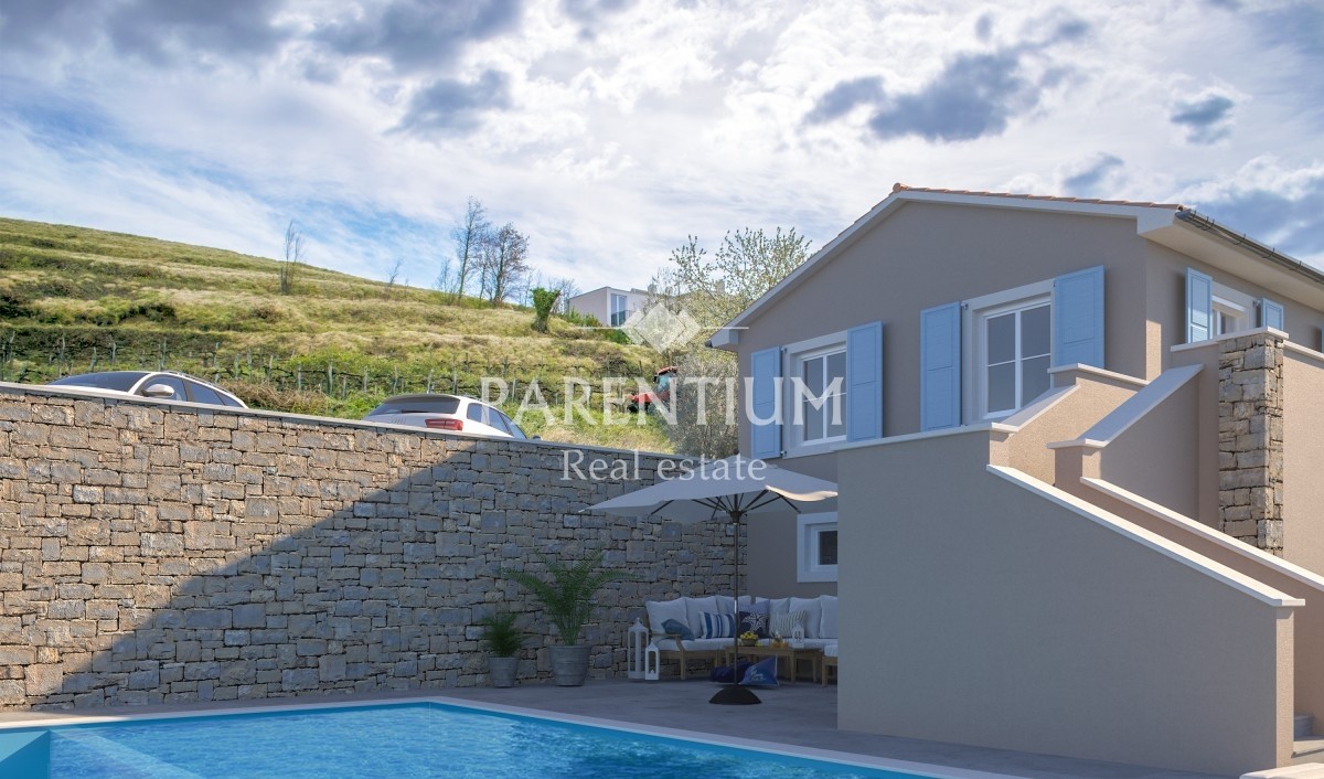 Istria, Buje - Villa con piscina e vista DI NUOVA COSTRUZIONE