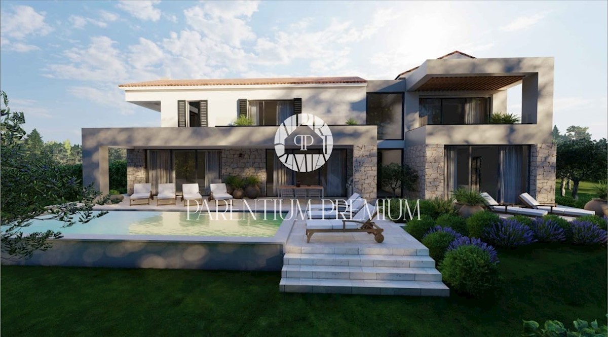 Una bella villa moderna in una posizione tranquilla con vista sul mare