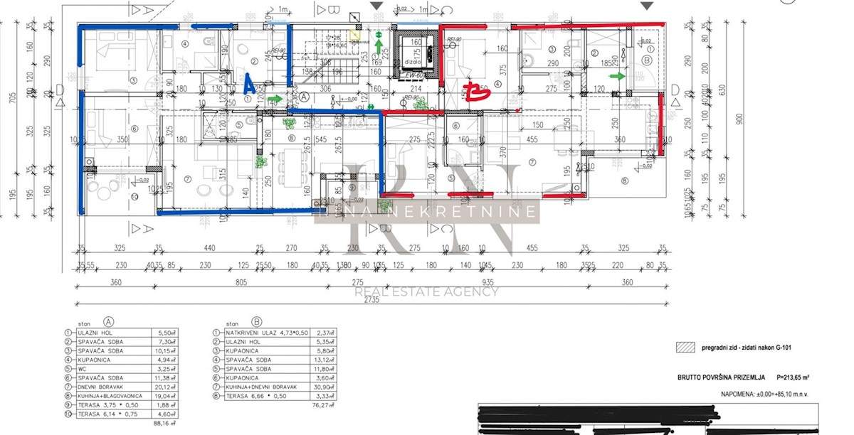 ISTRIA - TAR, NUOVA COSTRUZIONE, APPARTAMENTO 88,16 mq, PIANO TERRA