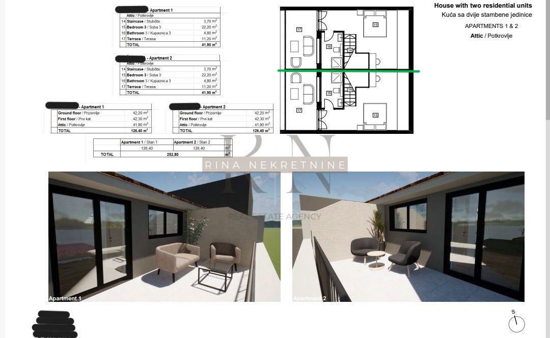 Istria - Parenzo, casa con 3 camere da letto + soggiorno, giardino, vista mare
