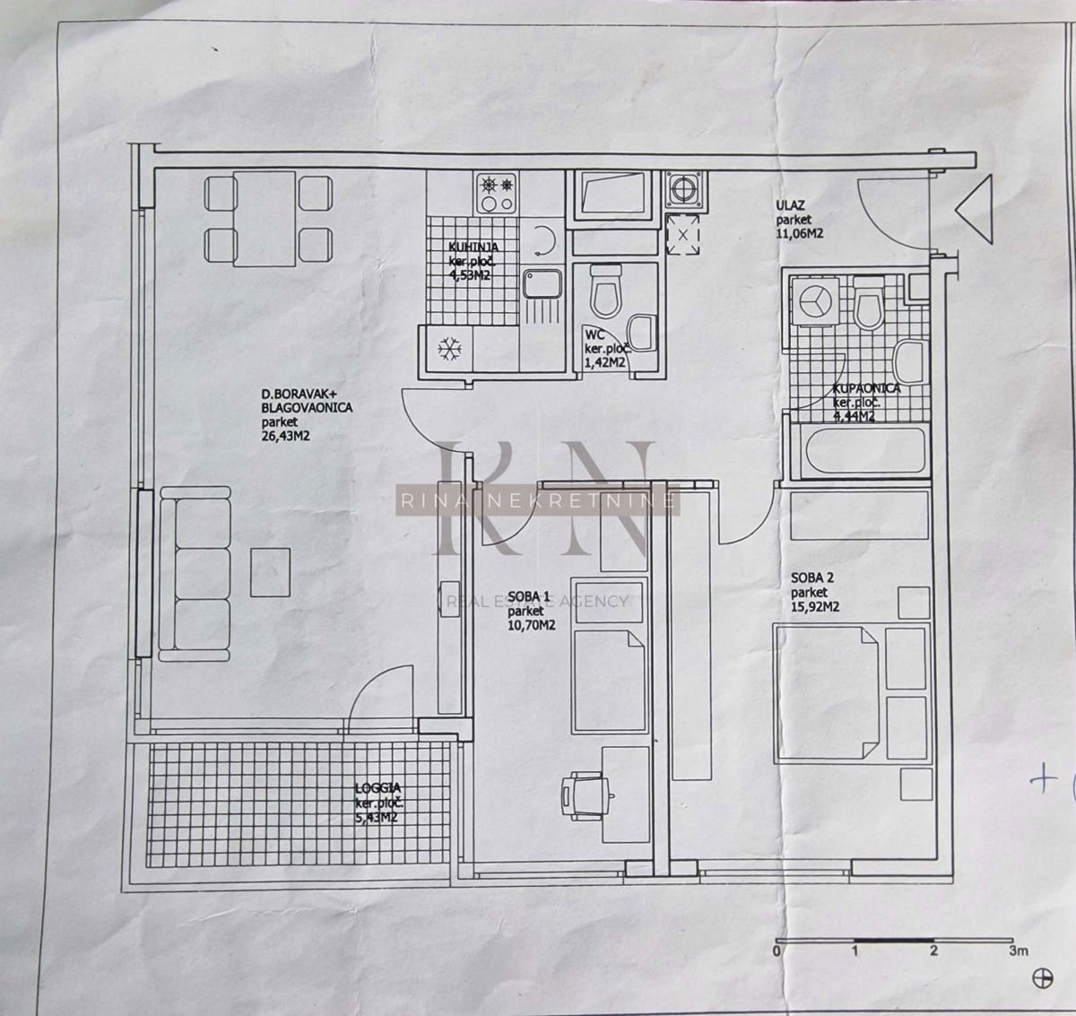 Zagabria,Podsused-Vrapče,Gajnice,79m2,3s,GPM,loggia