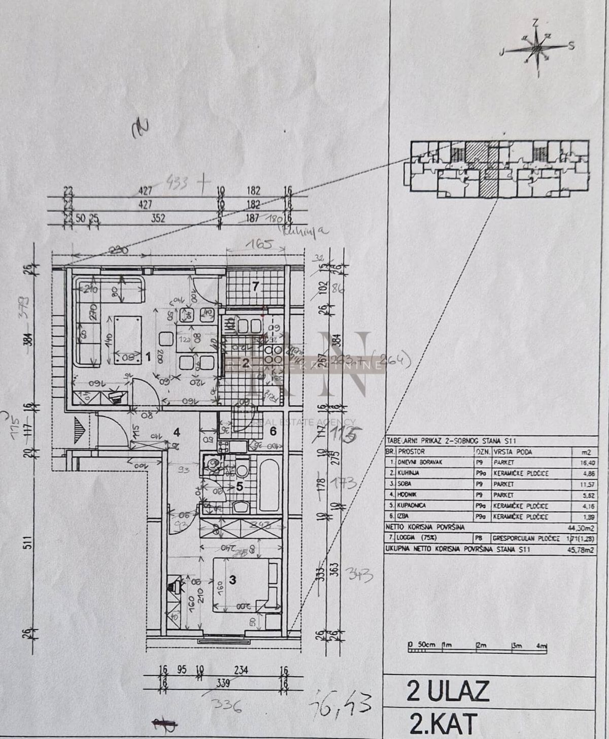 Appartamento Kajzerica, Novi Zagreb - Zapad, Podbrežje, 48m2