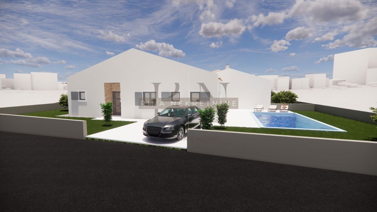 ISTRIA – POREČ - KAŠTELIR, NUOVA COSTRUZIONE: CASA, GIARDINO, PISCINA
