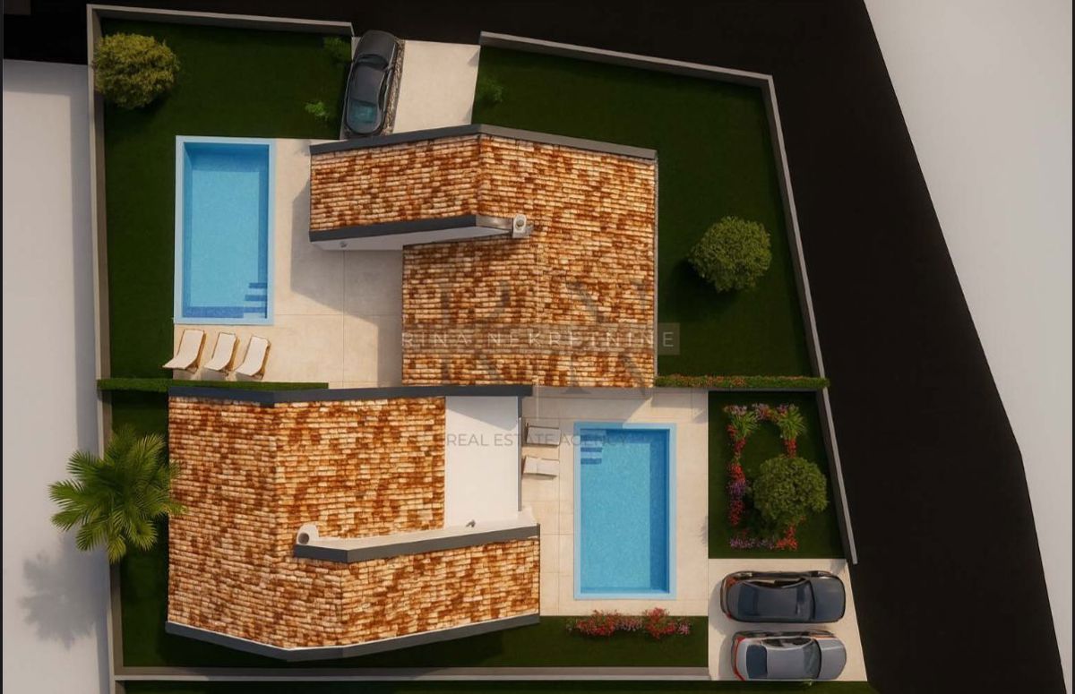 ISTRIA – POREČ - KAŠTELIR, NUOVA COSTRUZIONE: CASA, GIARDINO, PISCINA