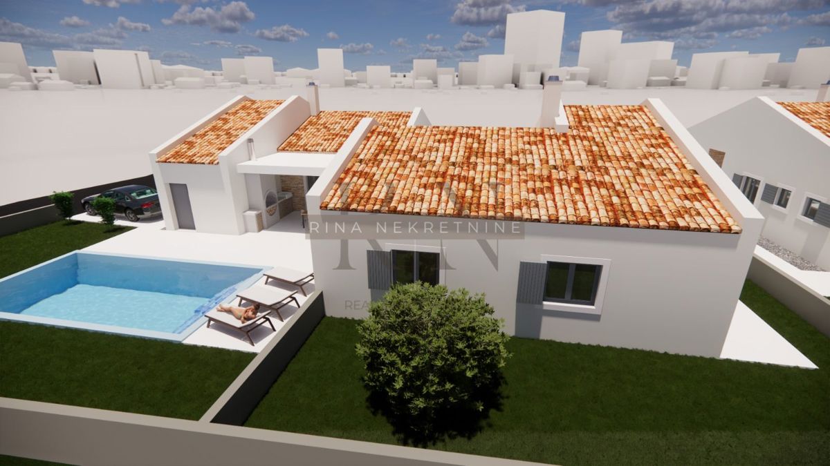 ISTRIA – POREČ - KAŠTELIR, NUOVA COSTRUZIONE: CASA, GIARDINO, PISCINA