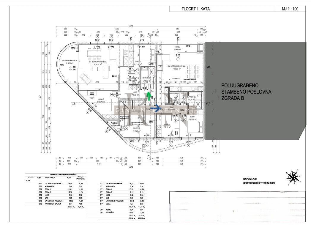Parenzo, nuova costruzione – appartamento 1 vista mare