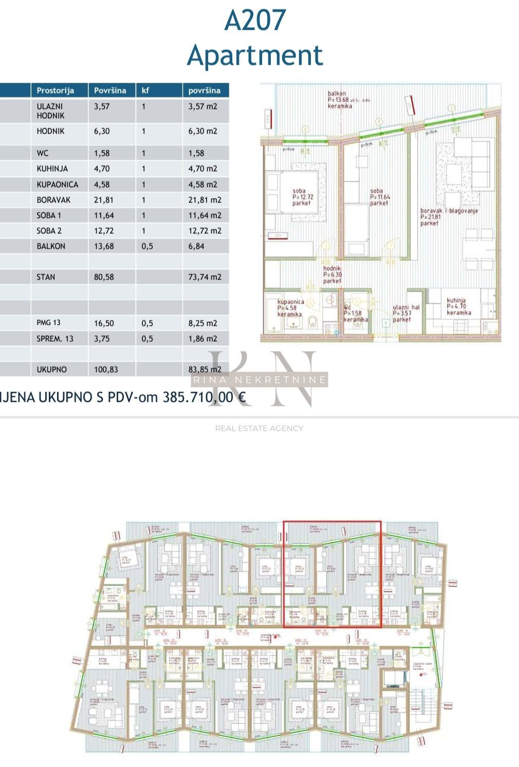 STRIA - POREČ, 2 Camere + Soggiorno, 83,85 m², NUOVA COSTRUZIONE, POSIZIONE ECCEZIONALE