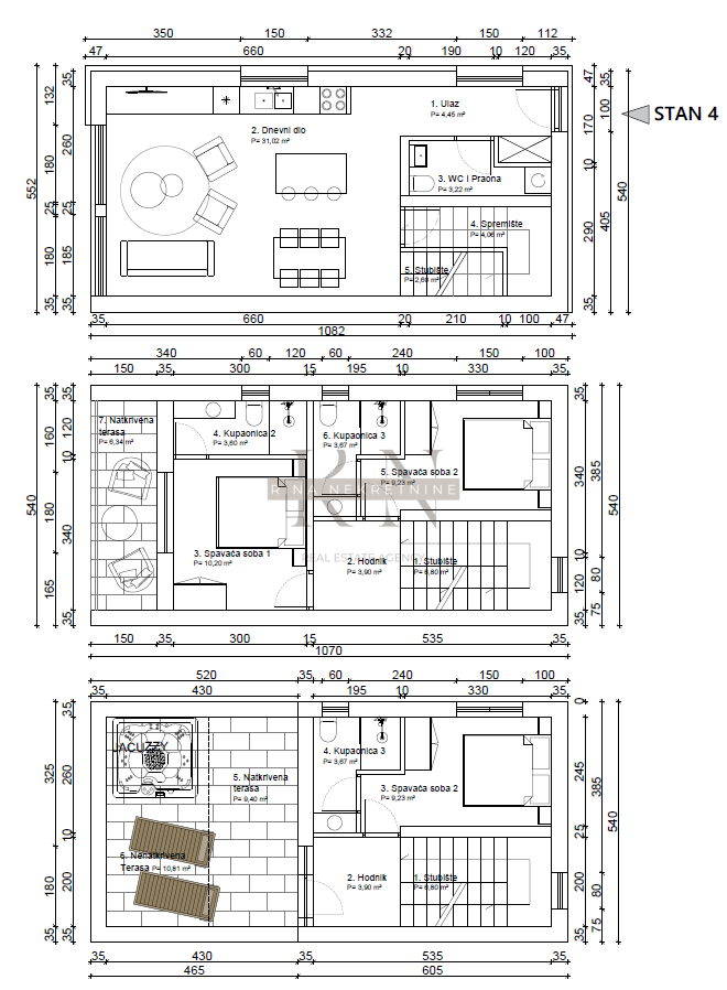 ISTRIA – PARENZO – APPARTAMENTO 125 m² CON GIARDINO E VISTA MARE